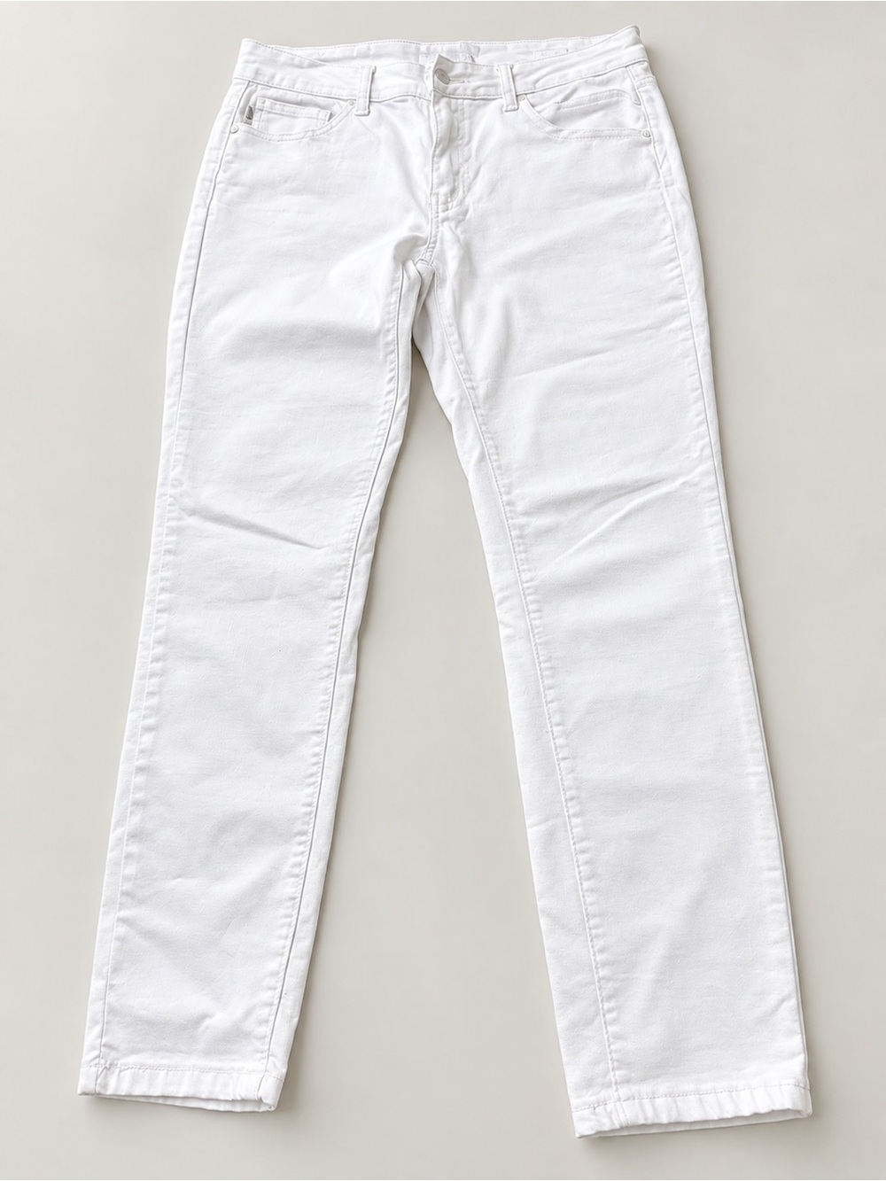 Judy Blue White Straight-Leg Jeans